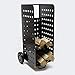 WilTec Carrito para leña de Chimenea XL Cesto de leña 53x36x160cm Ruedas de Goma hasta 100kg 2 Niveles