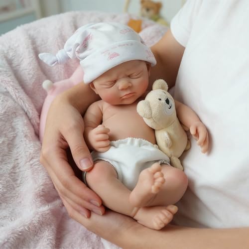 Muñeca Reborn Mire & Mire 12 pulgadas Silicona Realista miniatura 2