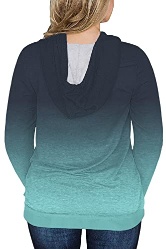 Vislily Plus Size Sweatshirts For Women Xl Long Sleeve Pullover Hoodies Blue 14W #TOP1