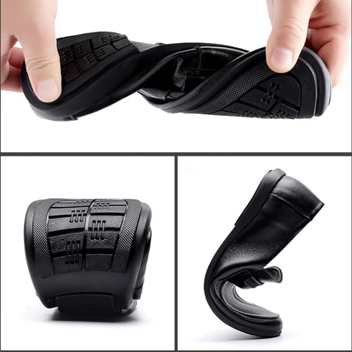 Men's Leather Dress Loafers Slip On Casual Shoes Lightweight Soft Penny Loafers Classic Moccasins Driving Shoes4