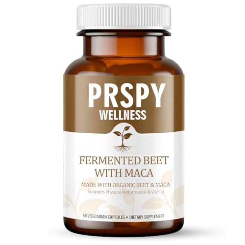 FYRKOA Wellness Fermented Beet & Maca - Healthy Energy & Circulation Support Supplement -Vegan Gluten-Free Soy-Free 60 Capsules(30 Servings)