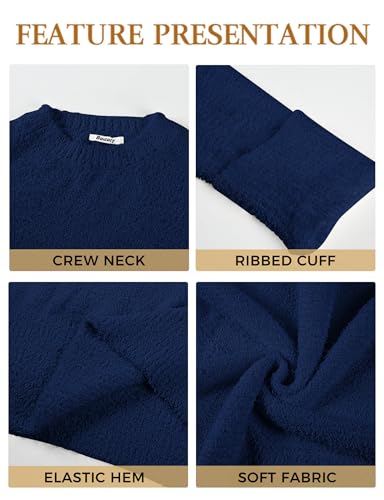 Image of Buauty Womens Oversized Long Sleeve Crewneck Fall Sweaters Chunky Fuzzy Knit Pullover Clothes 2025 Trendy Outfits