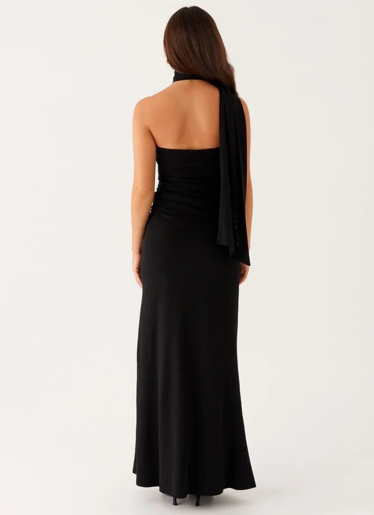 Women Summer Dress Floral Formal Wedding Guest Dress Strapless Tube Dress with Scarf Cocktail Long Maxi Dresses