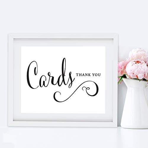 Andaz Press Wedding Party Signs, Formal Black And White, 8.5-Inch X 11-Inch, Cards Thank You, 1-Pack #TOP4