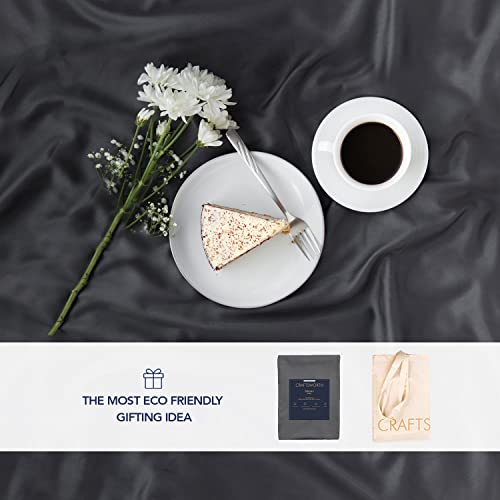 Craftsworth 100% Usa Pima Cotton Queen Sheets| Percale Weave|Better Than Peruvian Pima|4 Piece Bed Sheet Set|5 Star Hotel Quality|Cool|Crisp |Breathable|Sheets With Elasticized Deep Pockets| Dark Grey #TOP5