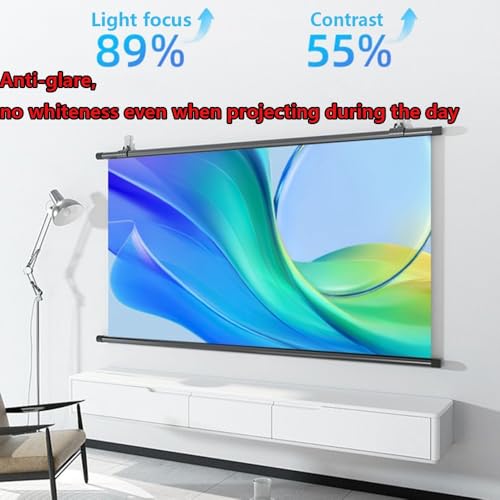 Pantalla manual antirreflejo para proyector 60 pulgadas miniatura 2