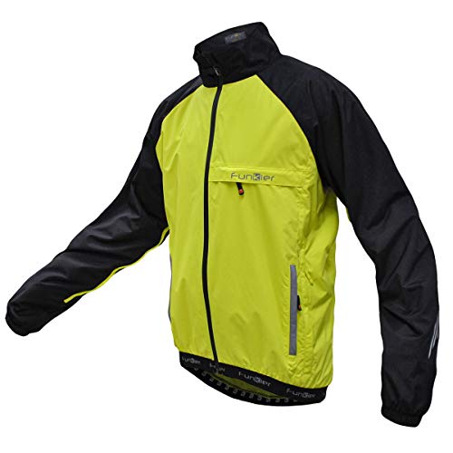Veste imperméable jaune homme Funkier Quikdry Pro coupe-vent vélo