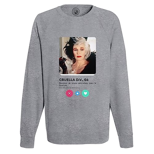 Sweat Cruella homme résoud le manque d'originalité de vos vêtements de mi-saison