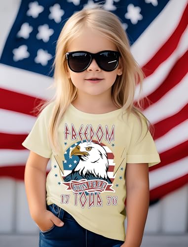 Image of JNC Kids 4th of July Shirt Boys /Girls American Flag T-Shirt Toddler Patriotic Tops Tee Independence Day Clothes 2025