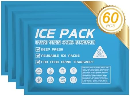 Ice Packs for Coolers Shipping Lunch Box Cold Cooler Bag Long Lasting Reusable Ice Pack Gel Freezer Packs for Camping image 3