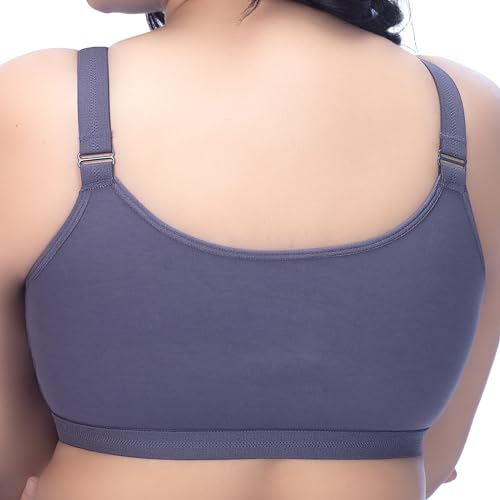 Image of TRYLO Cotton Riza Women's Non-Padded Non-Wired,Full Coverage,Seamless Front Open Bra