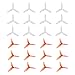 24pcs Emax AVAN Mini 3024 3-Blade Propellers 3 Inch Triblade Props Compatible with 1106 Brushless Motor for Babyhawk-R FPV Racing Drones Multirotors Quadcopters (Red and Clear)