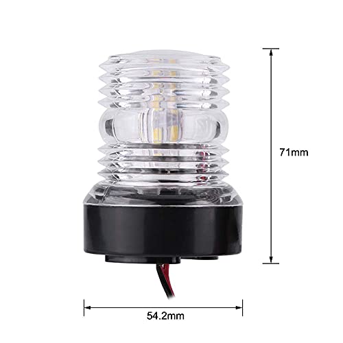Luz de ancoragem de LED branca em 360°, boa luz de navegação de iate, luz de navegação transparente