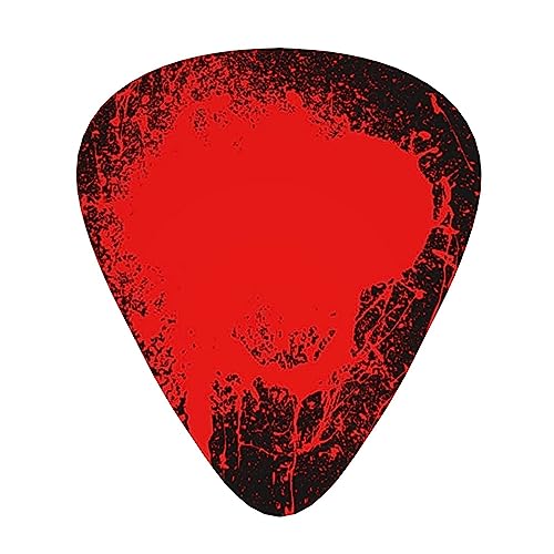 ブラッドスプラッター ギターピック Guitar Pick 12枚セット ティアドロップ型 エレキギター/アコースティックギター/クラシックギター/ベース等の練習に最適な12枚セット