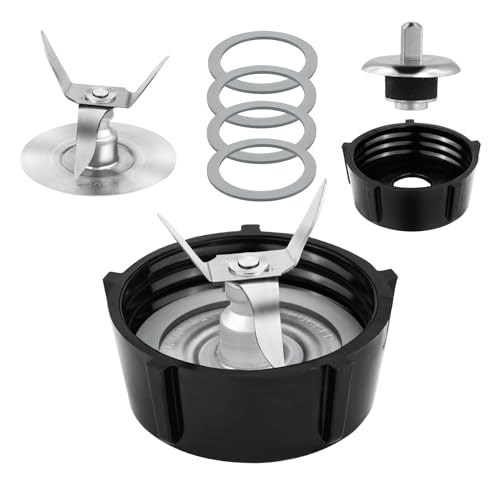 7uds Piezas de Repuesto para Licuadora, Cuchilla de Hielo para Licuadora con Tapa de Base de Tarro Pasador de Acoplamiento y 4 Juntas Junta Tórica Sello de Goma para Licuadoras Oster Osterizer