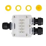 ShinMor Waterproof Junction Box 3 Way EWaterproof Outdoor Underground Cable Line Wires Power Cord Connector Protection