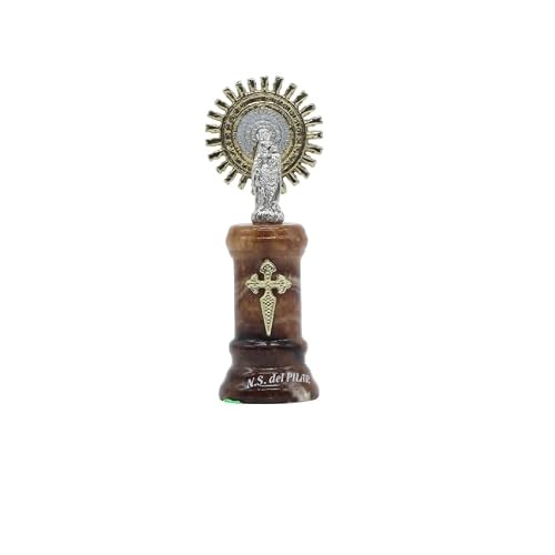 Genérico Figura Virgen del Pilar - Columna de Alabastro con