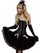 Yummy Bee Women's Plus Size Skater Style Layered Lace Skirt