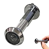 Türspion mit Weitwinkel, Spion für Türen, Einstellbare Länge Türspion, Türspion aus Edelstahl mit 200° Weitwinkel und Sichtschutz, für Türen von 35-60mm Stärke, für kristallklare Sicht ﻿