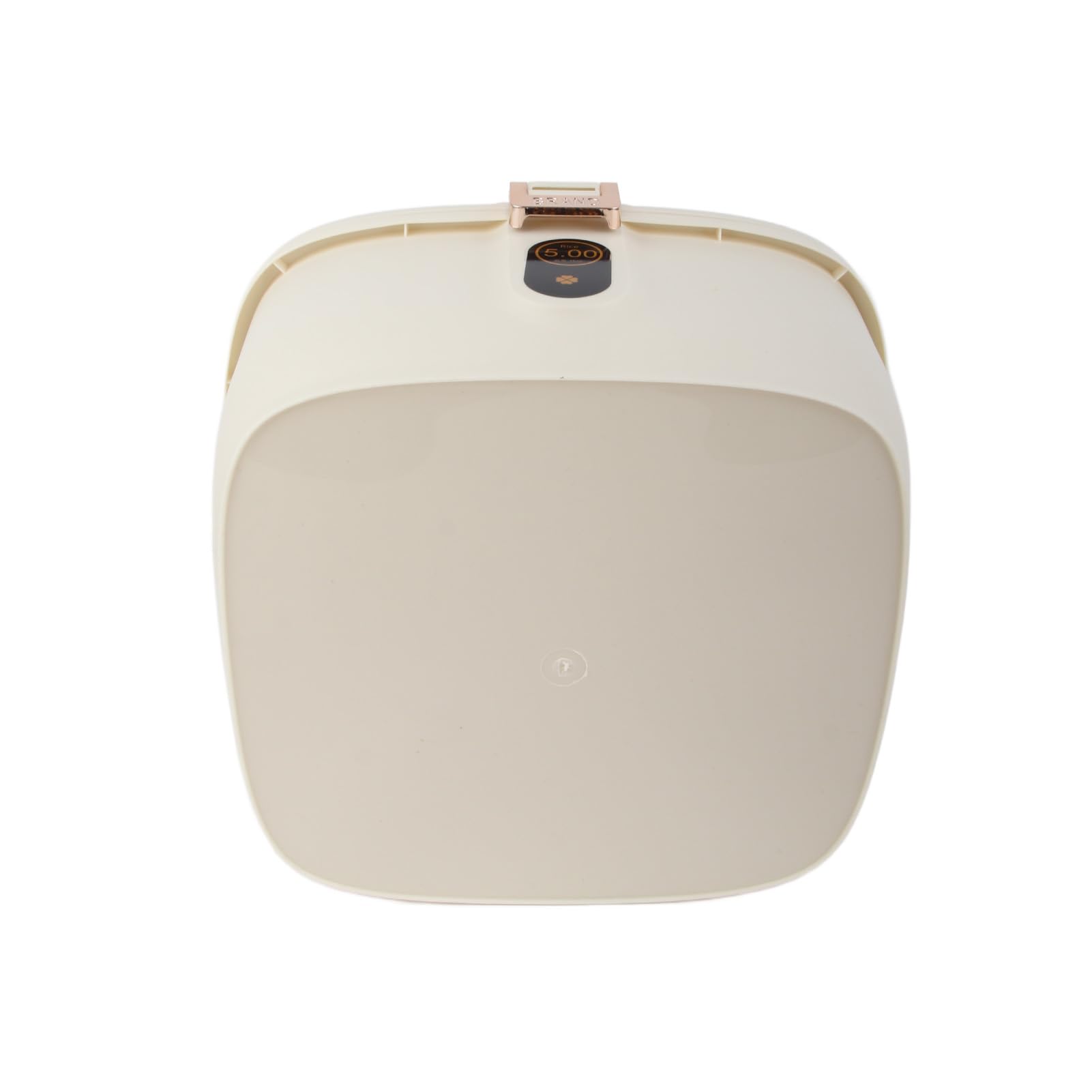 Contenitore per la Conservazione del Riso Dispenser per Cereali da Sigillato Ermeticamente di Grande capacità per Uso Domestico Realizzato in PET di Alta qualità (Crema Bianca 5kg)