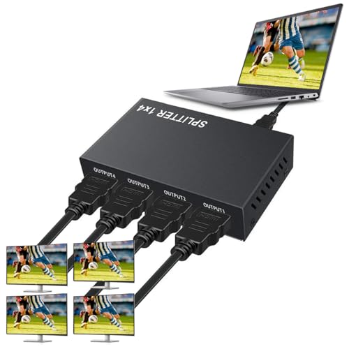 Divisor HDMI Splitter Duplicador e Multiplicador de Canais HDMI 4x1 Monitor