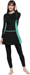 Aarika Womens Sports Wear Black Colour Solid Nylon Swim Suit Price In India