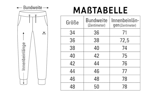 Erima Damen Casual Basic Sweathose mit Bündchen (260018), Bordeaux, 44 – Ansicht 3