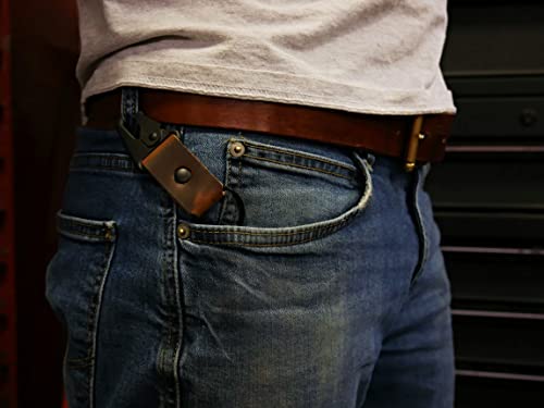 American Bench Craft Tactical Keychain - Leather Key Fob Made In Usa (Brown) #TOP3