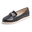Black Vegan Plain Leather Golden Buckle