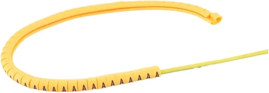 Number Tube EC-0/1/2/3 Cable Marker 100PCS Yellow Markers Single Letters A to Z for Wire Diameter(EC-3(100PCS),5)