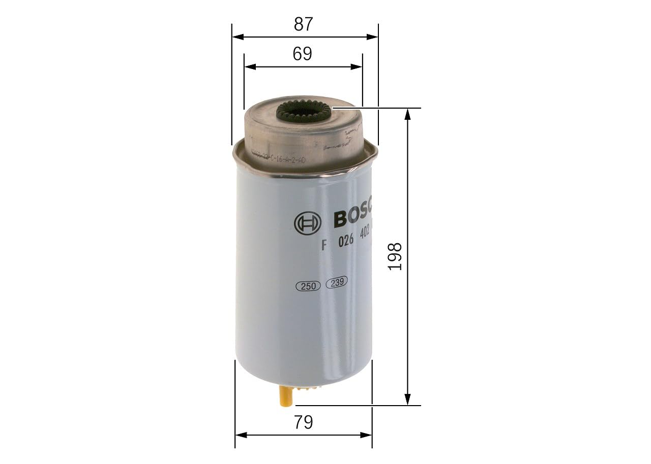 Filtro Diesel per Auto Bosch N2079 - Separa le particelle e l'acqua dal carburante, protegge il sistema di iniezione