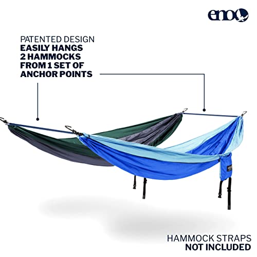Eno Fuse Tandem Hammock System Colour Slate Lightwieght Fuse Spreader Bars, Two Hammocks Side By Side Dac Grren Anodised Aluminium Alloy Eliminates Enviro Damage Weight 277 G #TOP2