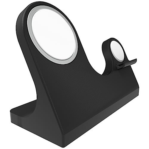 Suporte Stand de Mesa Compatível Carregador Magnético Magsafe Iphone e Apple Watch - Preto
