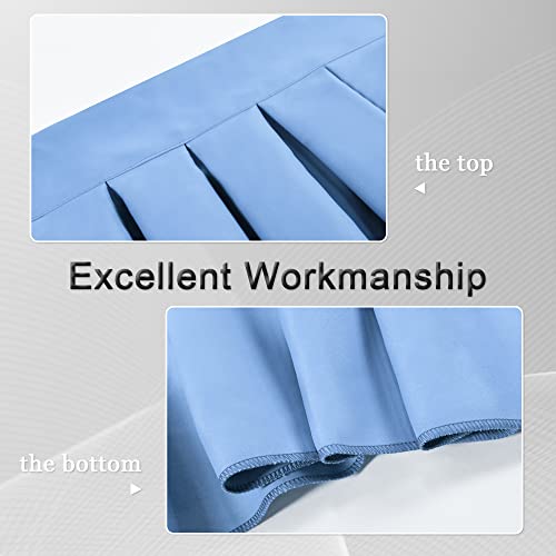 OYRING Window Valance for Kitchen Light Sky Blue Blackout Valances for Bedroom, Rod Pocket，Pack of 1 （Light Sky Blue ， 39" W x 20" L） by OYRING - Image 7