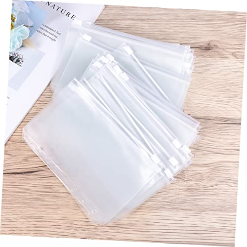 NAMOARLY 10 Pcs Envelopes Sacos De Arquivo Com Zíper Envelope De Dinheiro Limpo Fichário De Orçament