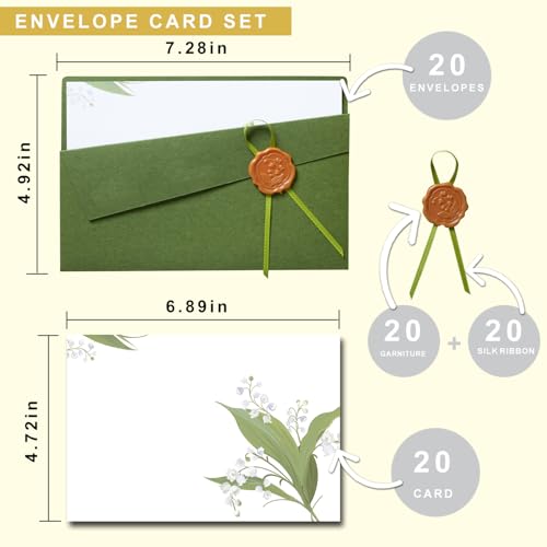 DuiaRiu 20 PCS Collections Invitations with Envelopes for All Occasions,4.92 x 7.28 inches, Perfect for Weddings,Invitation Cards,Birthday Greeting Invite (Blank) — view 3