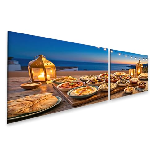 Tableau sur toile fond séduisante islandburner sublimez votre salle à manger 2 pièces