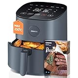 COSORI Air Fryer 9 Programmes,Capacité Compacte 4.7L, Pour Les Amateurs de Viande,130+Recettes livres et Lignes,Peu ou Pas d'Huile,Nettoyage Facile, Gris