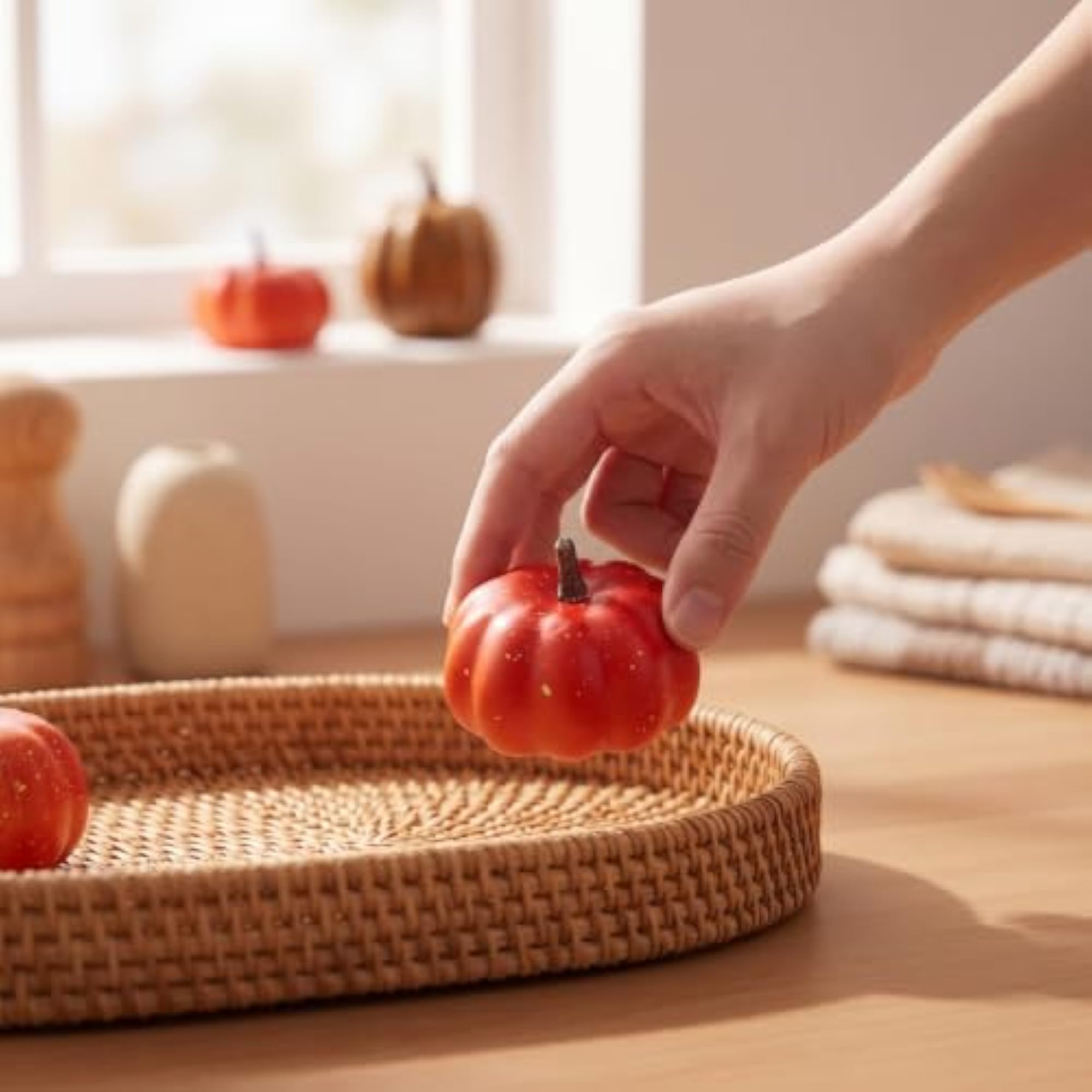 Miniature Foam Pumpkin Speckled Decorative Foam Pumpkins