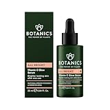 Botanics Vitamin C Face Serum - All Bright Glow Serum with Natural-Origin Vitamin C - Encourage Brighter, More Even-Looking Skin - Vegan & Cruelty-Free Skin Care - Pair with Sunscreen (1 Fl Oz)