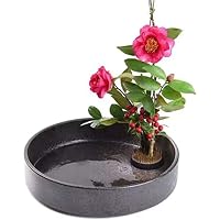 Amazon.co.jp: 花器 生け水盤 生け花用の花花瓶 陶器花器 フラワーベー