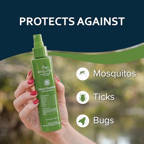 Absolutely Natural Mosquito Repellent for Outdoor Patio – DEET-Free Bug Spray with Citronella – Non-Sticky, Long-Lasting Fresh Scent Insect Repellent - 5.4oz - Thumbnail 5
