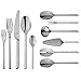 WMF Kineo Cubertería 12 personas, 66 piezas con cubiertos para servir, cuchillo monobloc, resistente a los fuegos artificiales, apto para lavavajillas, acero inoxidable Cromargan Protect