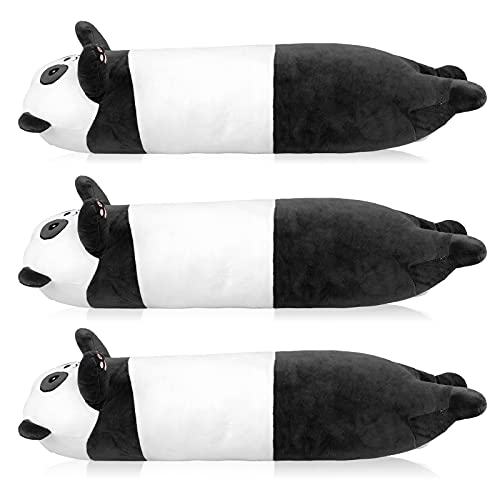 FakeFace Lange Süße Panda Plüschtier Katze Kissen Kuscheltier Schlafkissen Wurfkissen Super weiche Stofftier Spielzeug Sofakissen Seitenschläferkissen Zimmer Deko 70cm