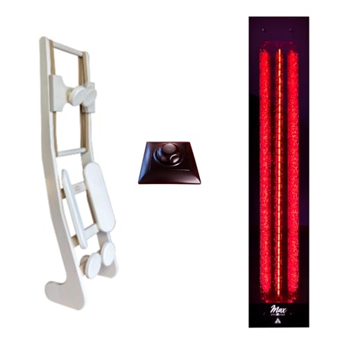 Set frameless InfraROTmed MAX© - Radiatore di calore profondo 500 W + regolatore icon eco1 + schienale, riscaldatore a infrarossi per sauna e cabina a infrarossi, faretto a spettro completo (1 x 500 W