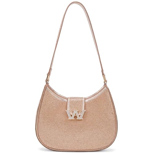 Image of BBTT.ful Rhinestone Evening Handbags Sparkling Crystal Purse Daily Casual Shoulder Bag