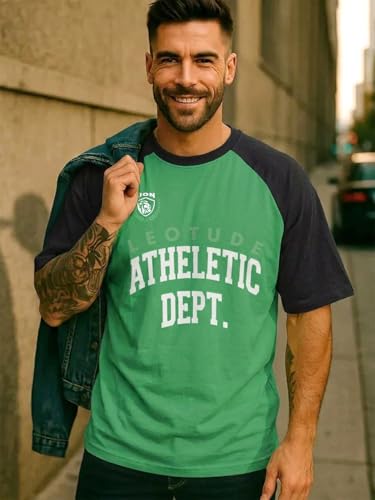 Image of LEOTUDE Men Polycotton Classy Look Regular Fit Round Neck Half Sleeve