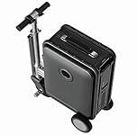 Electric Rideable Luggage, 20L Smart Suitcase with Telescopic Handle, Holds 242 LBs, 3 Speeds, 8-10 KM Range, Removable Battery, Wheeled Carry-On for Business Travel