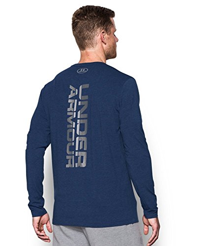 Under Armour Men's UA Vertical Wordmark Long Sleeve T-Shirt X-Large Midnight Navy