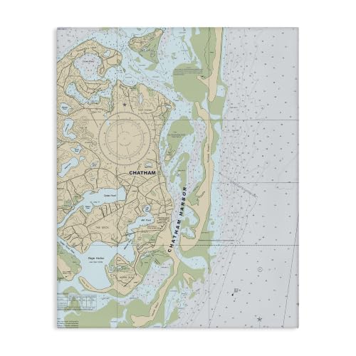 Stupell Industries Chatham Harbor Traditional Nautical Map Gray, Designed by Daphne Polselli Canvas Wall Art, Grey